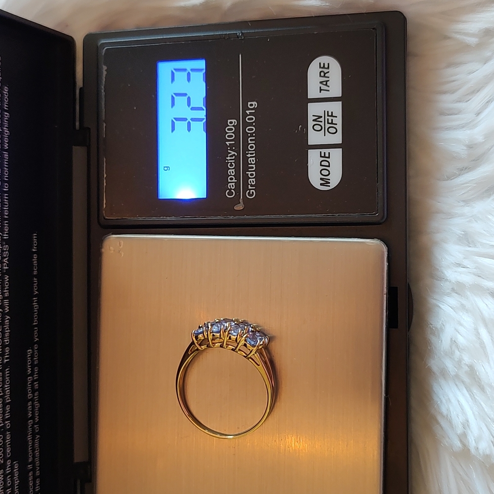 14k Solid Gold Tanzanite Ring - image 8
